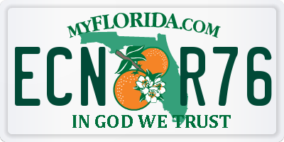 FL license plate ECNR76