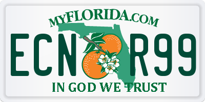 FL license plate ECNR99