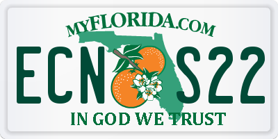 FL license plate ECNS22