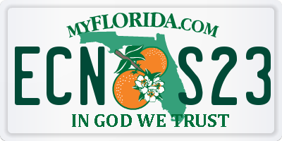 FL license plate ECNS23