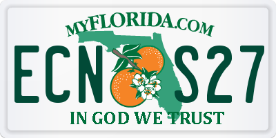 FL license plate ECNS27