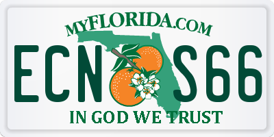 FL license plate ECNS66