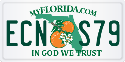 FL license plate ECNS79