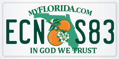 FL license plate ECNS83