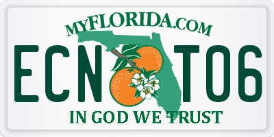 FL license plate ECNT06
