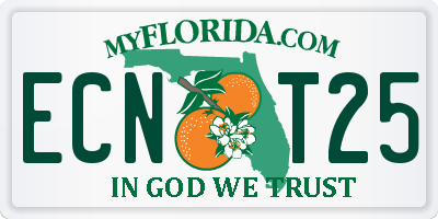FL license plate ECNT25