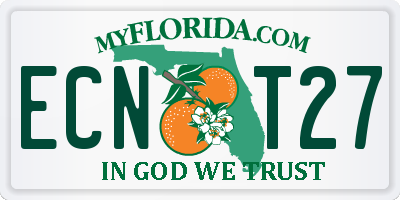 FL license plate ECNT27