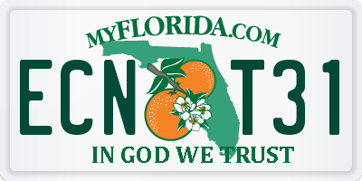 FL license plate ECNT31