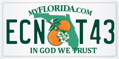 FL license plate ECNT43