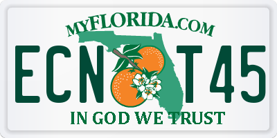 FL license plate ECNT45