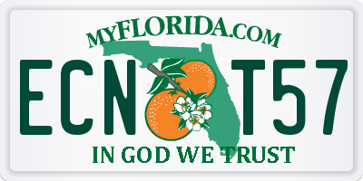 FL license plate ECNT57