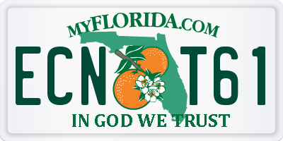 FL license plate ECNT61