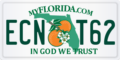 FL license plate ECNT62