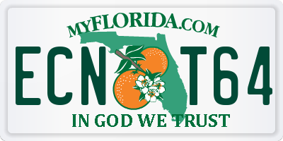 FL license plate ECNT64