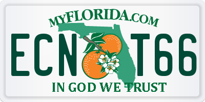 FL license plate ECNT66