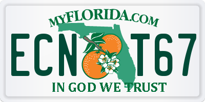 FL license plate ECNT67
