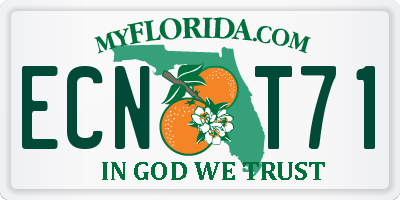 FL license plate ECNT71
