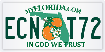 FL license plate ECNT72