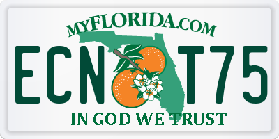 FL license plate ECNT75