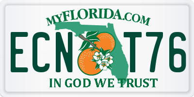 FL license plate ECNT76