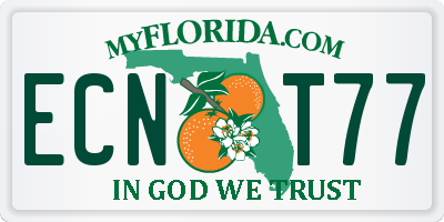 FL license plate ECNT77
