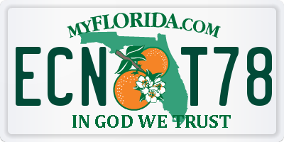 FL license plate ECNT78