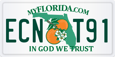 FL license plate ECNT91