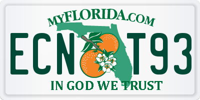 FL license plate ECNT93