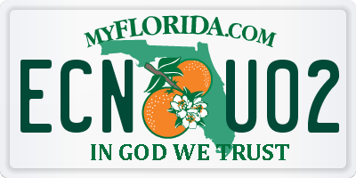 FL license plate ECNU02