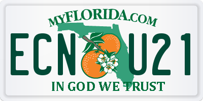 FL license plate ECNU21