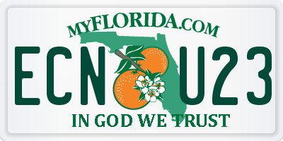FL license plate ECNU23