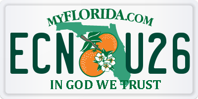 FL license plate ECNU26