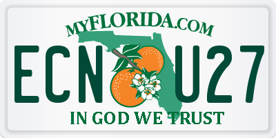 FL license plate ECNU27