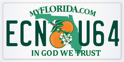 FL license plate ECNU64