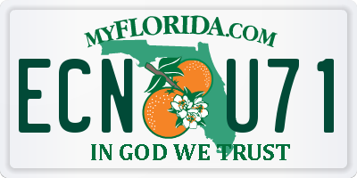 FL license plate ECNU71