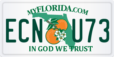 FL license plate ECNU73