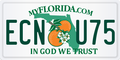 FL license plate ECNU75