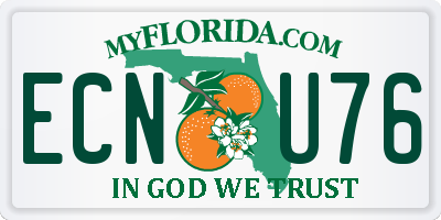 FL license plate ECNU76