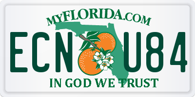 FL license plate ECNU84