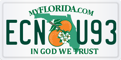 FL license plate ECNU93
