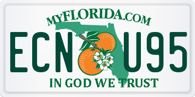 FL license plate ECNU95