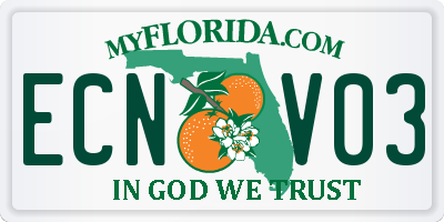 FL license plate ECNV03