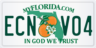 FL license plate ECNV04