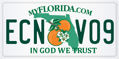 FL license plate ECNV09