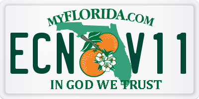 FL license plate ECNV11