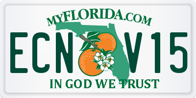 FL license plate ECNV15