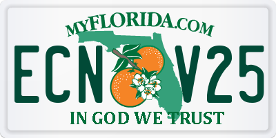 FL license plate ECNV25
