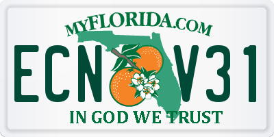 FL license plate ECNV31