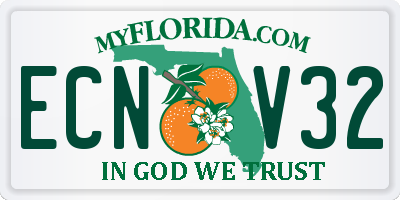 FL license plate ECNV32