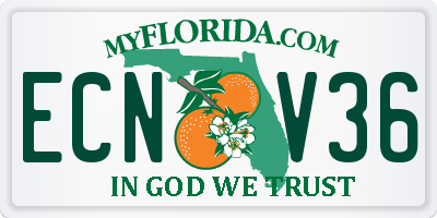 FL license plate ECNV36